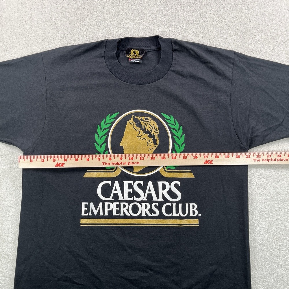 Vintage 90's Caesars Emperors Club Las Vegas Tee Large Single Stitch FOTL Best - Picture 8 of 11